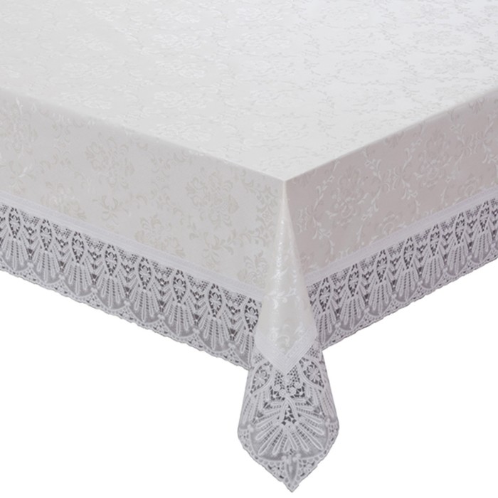 Скатерть "Meiwa" FPLUS-DAMASK, 132х178 см, белая