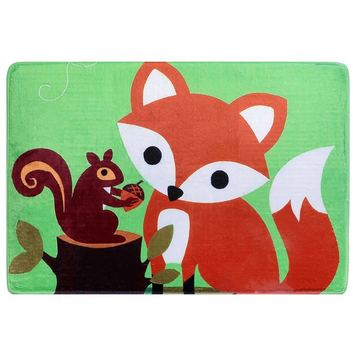 Коврик для ванной "Верные друзья бельчонок"