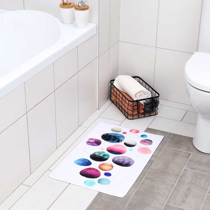 Коврик для ванной "Акварель. Круги"