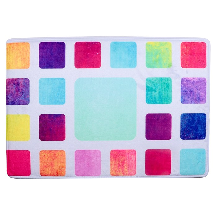 Коврик для ванной "Акварель. Квадраты"