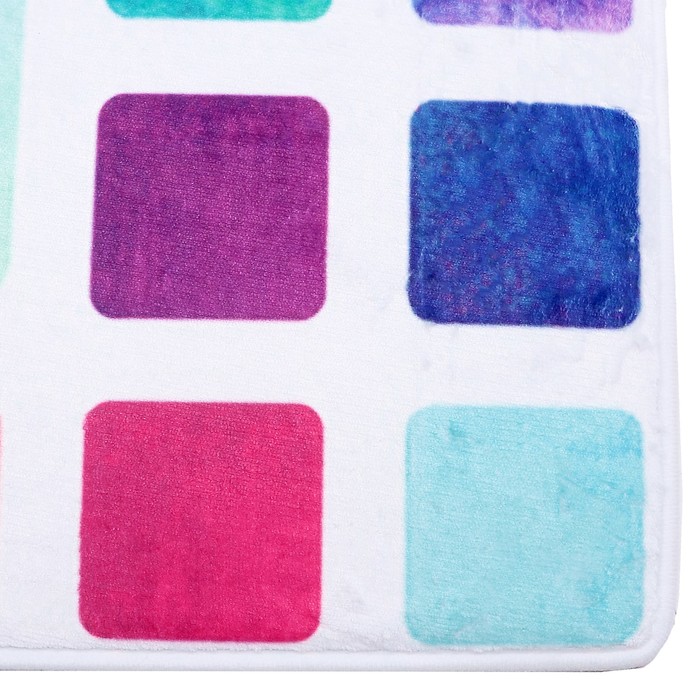 Коврик для ванной "Акварель. Квадраты"