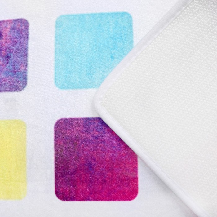 Коврик для ванной "Акварель. Квадраты"