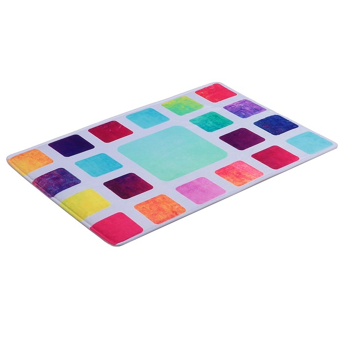 Коврик для ванной "Акварель. Квадраты"