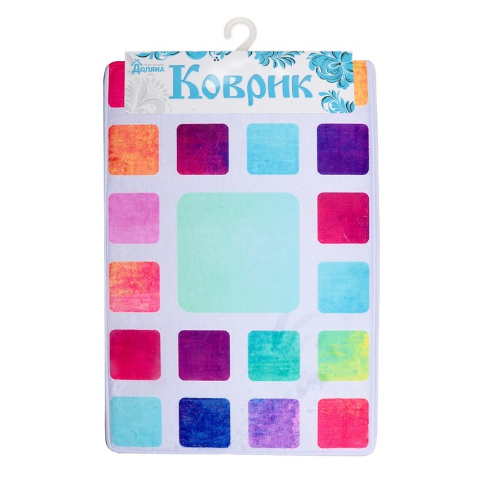 Коврик для ванной "Акварель. Квадраты"