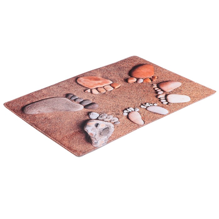 Коврик для ванной "Камни. Следы"
