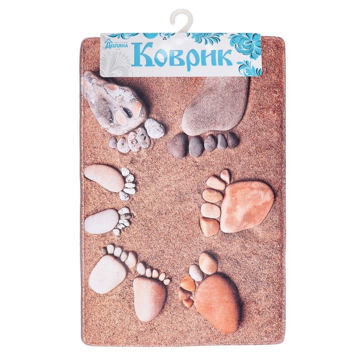 Коврик для ванной "Камни. Следы"