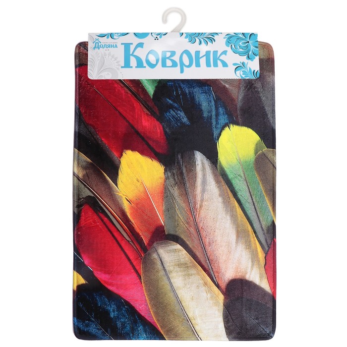 Коврик для ванной "Перья"