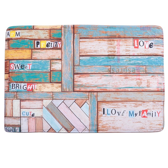 Коврик для ванной "Доска цветная"