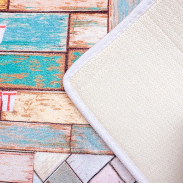 Коврик для ванной "Доска цветная"