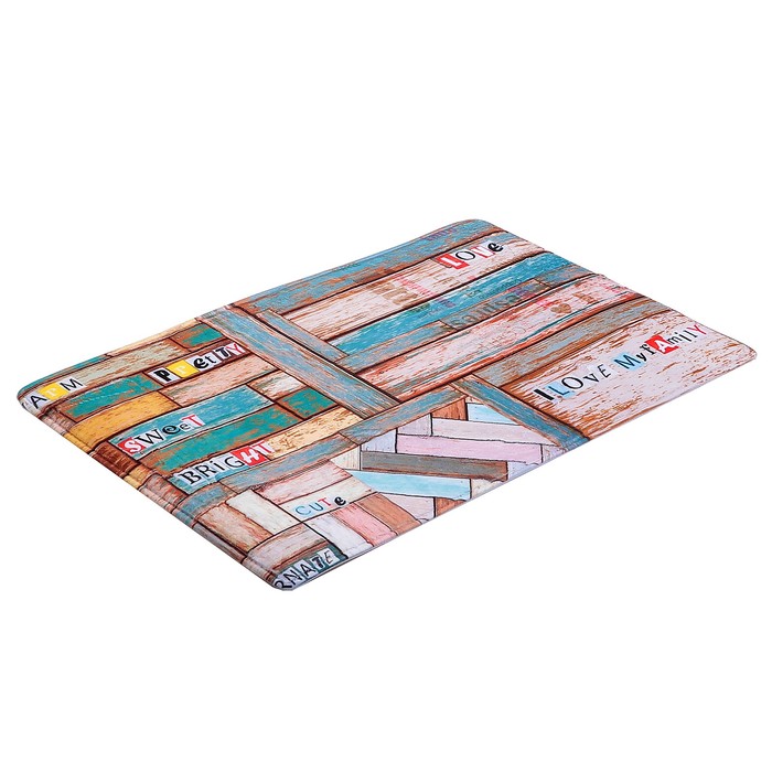 Коврик для ванной "Доска цветная"