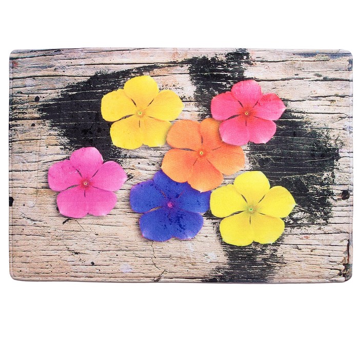 Коврик для ванной "Доска цветы"