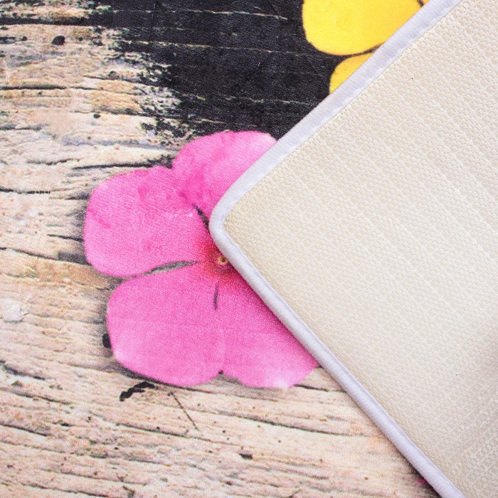 Коврик для ванной "Доска цветы"