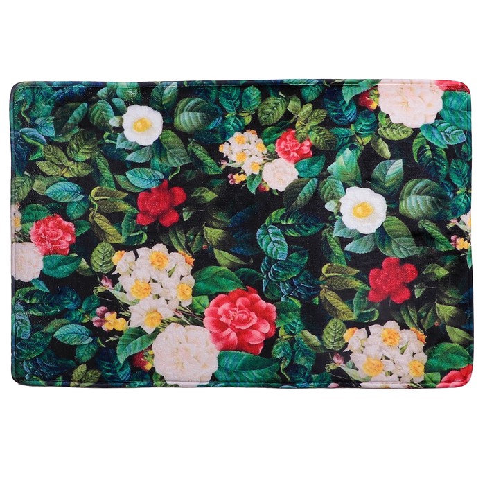 Коврик для ванной "Цветочные мотивы"