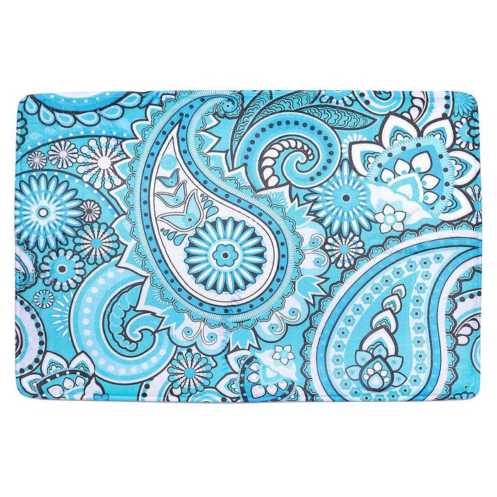 Коврик для ванной "Огурцы", цвет голубой