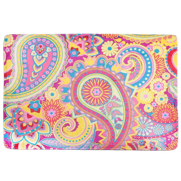 Коврик для ванной "Огурцы", цвет розовый