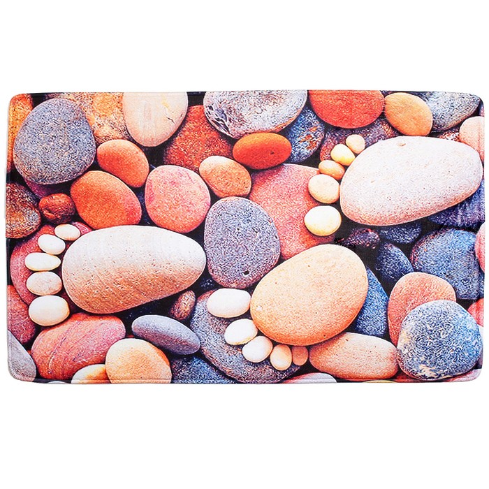 Коврик для ванной "Камни следы"