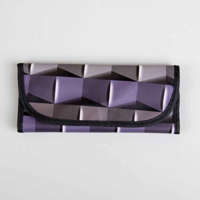 Набор кистей для макияжа «Геометрия», 7 предметов, на кнопке, цвет сиреневый/серый