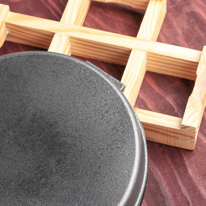 Котелок на деревяннойподставке с ручкой "Хемминг" 22х3,5 см