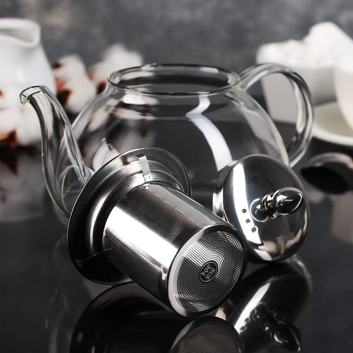 Чайник заварочный 900 мо "Жак", с металлическим ситом