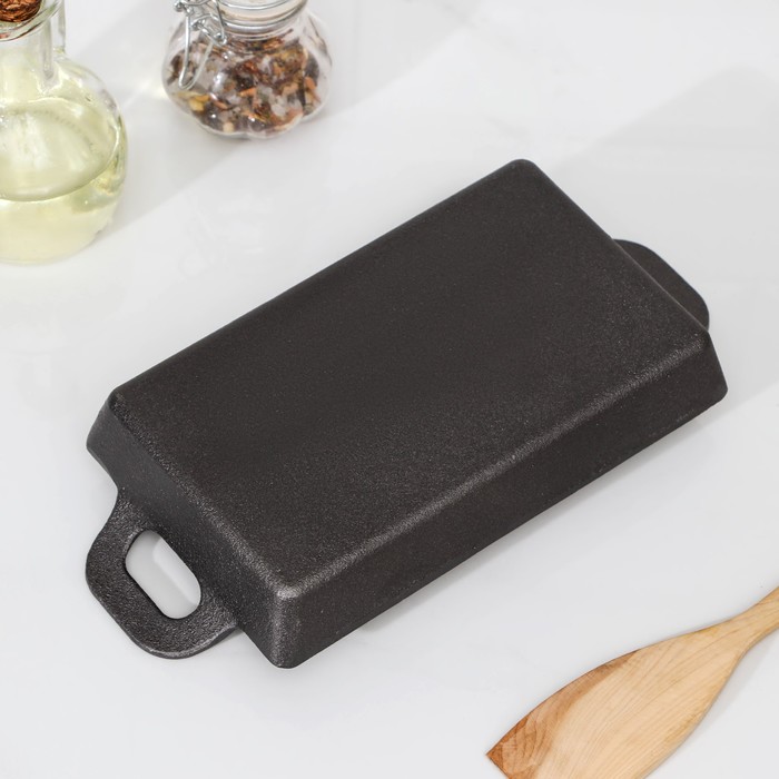 Сковорода "Прямоугольник. Глубокий", чугунные ручки