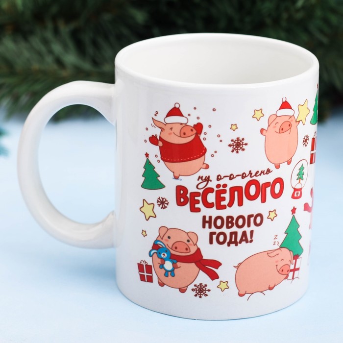 Кружка с сублимацией "Веселого Нового года", 300 мл