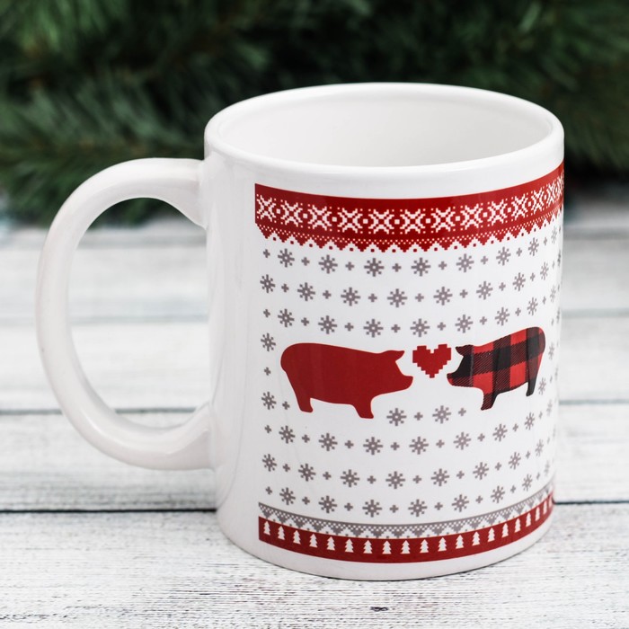 Кружка с сублимацией "Любви и счастья", 300 мл