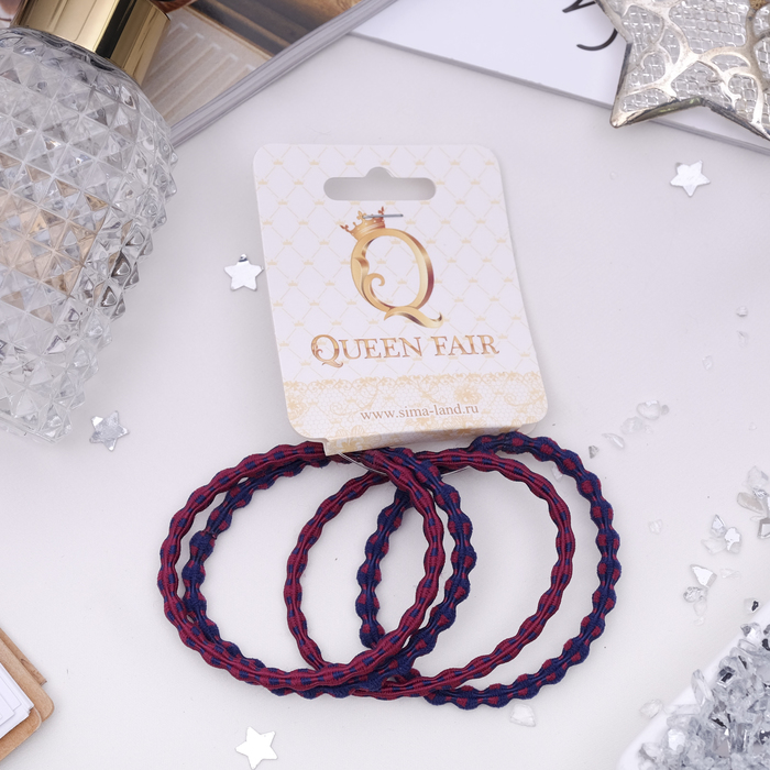 Резинка для волос "Бэлла" (цена за штуку) синий, красный