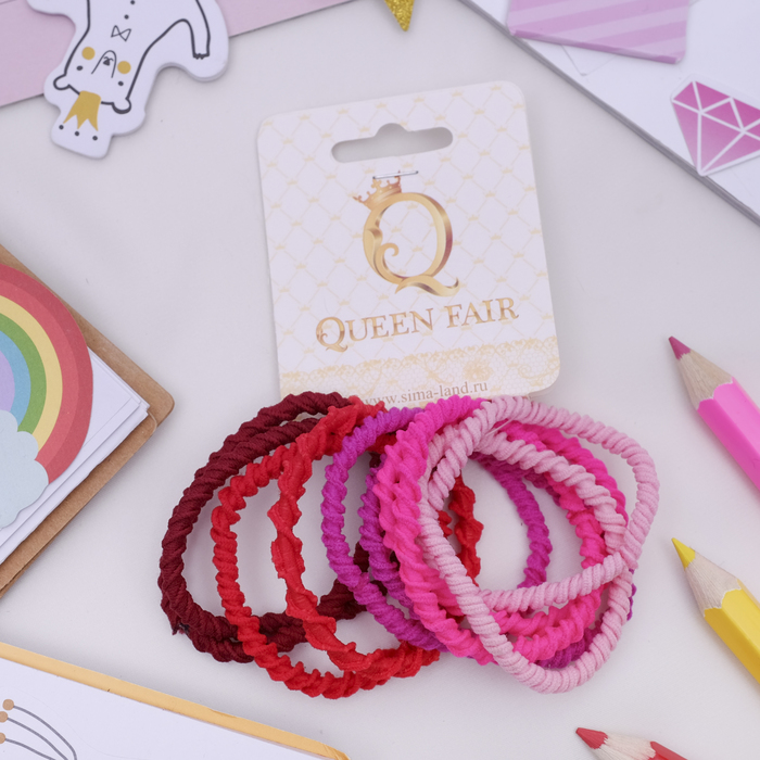 Резинка для волос "Бэлла" набор 10 штук разноцветные