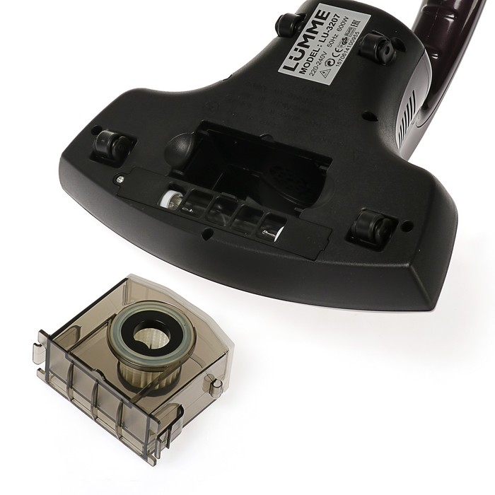 Пылесос LUMME LU-3207, ручной, антибактериальный, УФ лампа, циклон, черный