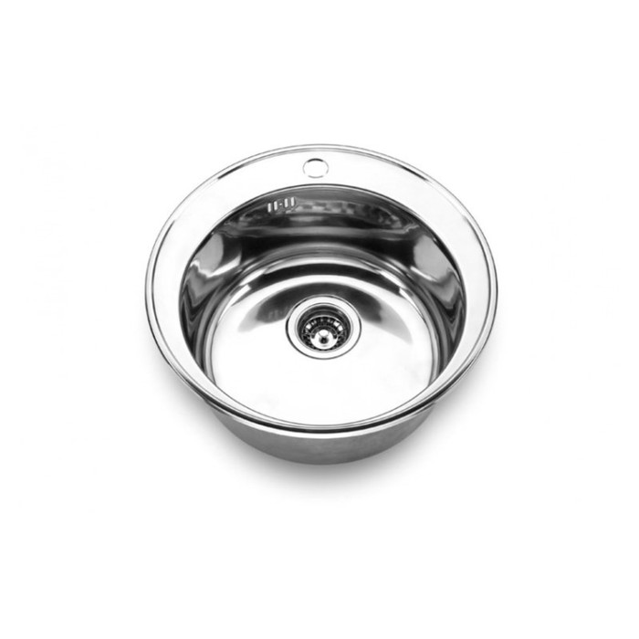 Мойка кухонная My space DIS 490, врезная, 49 × 49 × 17 см, нерж. сталь 0,6 мм, сифон в комплекте