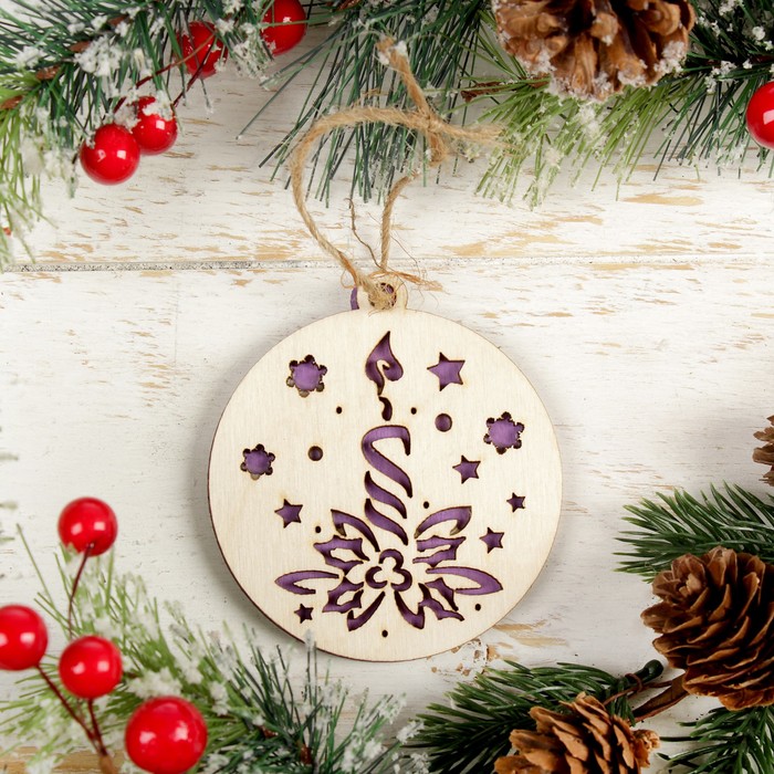 Шар новогодний "Свеча"