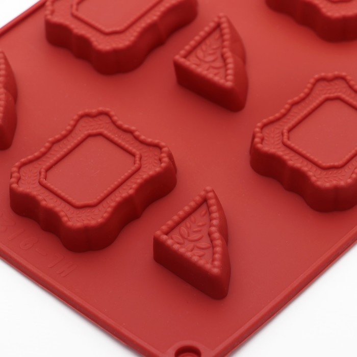 Форма для льда и шоколада "Таблички с вензелями", 12 ячеек