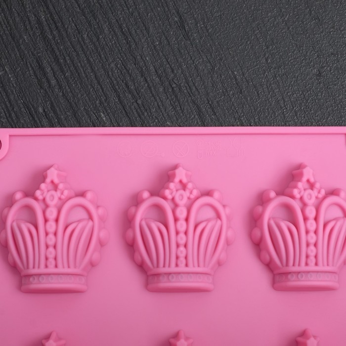 Форма для льда и шоколада "Корона", 12 ячеек