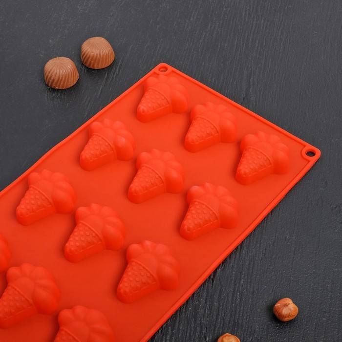 Форма для льда и шоколада "Мороженое", 12 ячеек