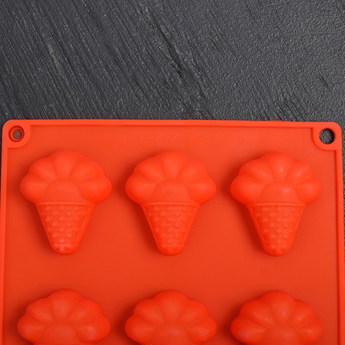 Форма для льда и шоколада "Мороженое", 12 ячеек