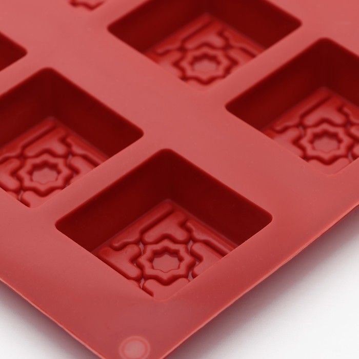 Форма для льда и шоколада "Узорные квадратики", 12 ячеек