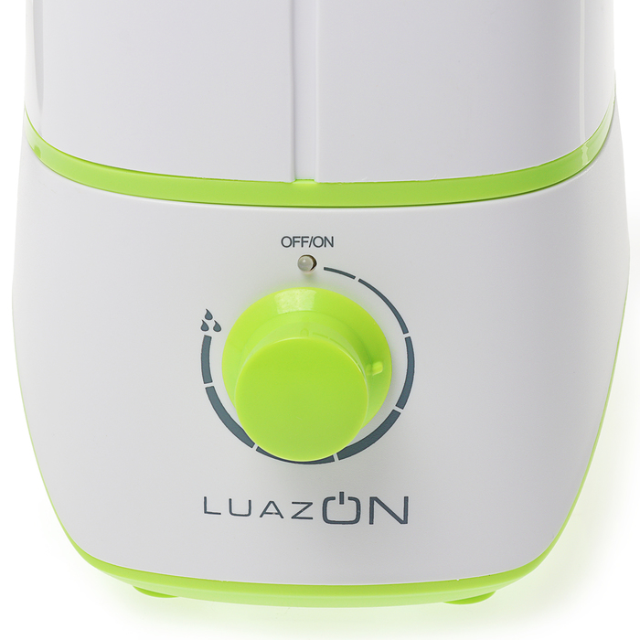 Увлажнитель воздуха LuazON LHU-01, ультразвуковой, 2 л, 18 Вт, бело-зеленый