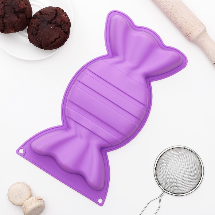 Форма для выпечки "Конфетка", цвета МИКС