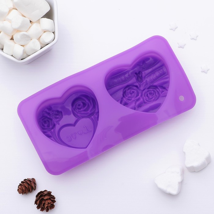 Молд 17х8,5х3 см "Сердца"