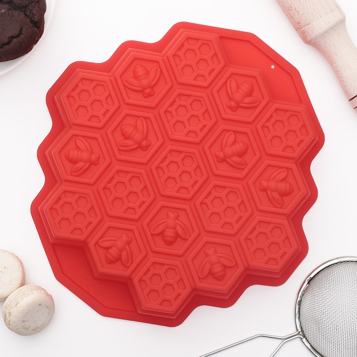 Форма для выпечки "Насекомые. Соты", 19 ячеек