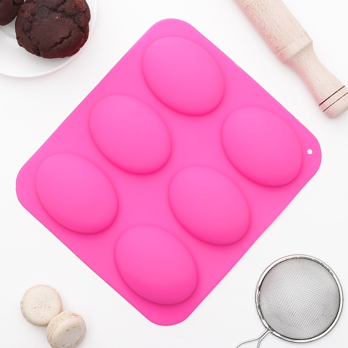 Форма для выпечки "Фигуры. Овал", 6 ячеек