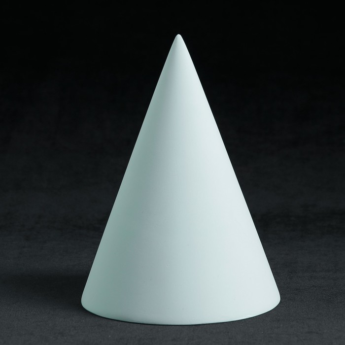 Гипсовая геометрическая фигура "Конус" 15см