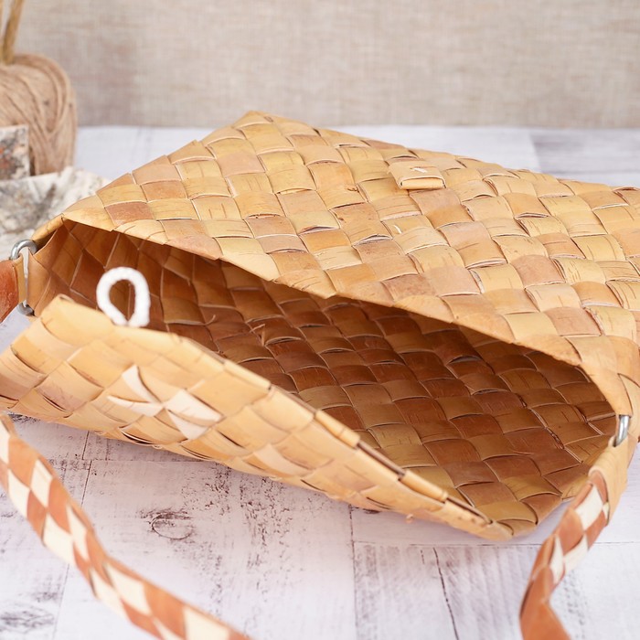 Сумочка, 32×9,5×23/62 см, береста