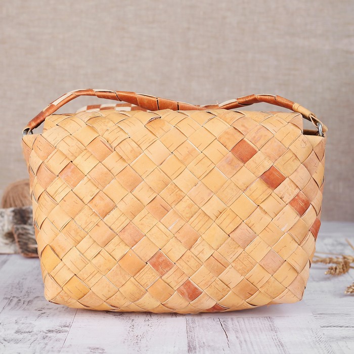 Сумочка, 32×9,5×23/62 см, береста