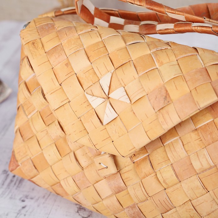 Сумочка, 32×9,5×23/62 см, береста