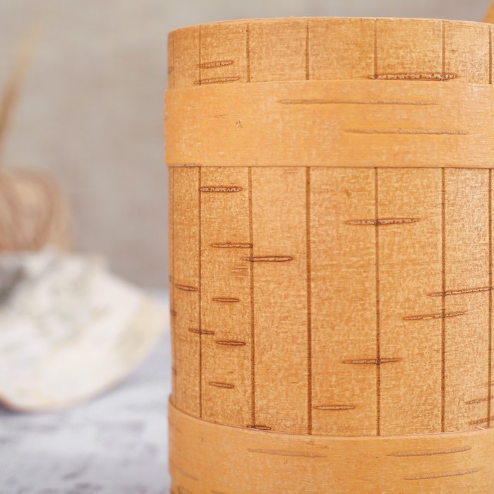 Кружка «Бочонок», 8,5×8,5×14 см, 0,5 л, береста