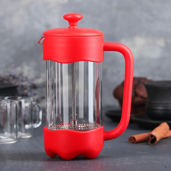 Френч-пресс 350 мл "Модерн", цвет красный