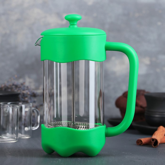 Френч-пресс 600 мл "Модерн", цвет зеленый