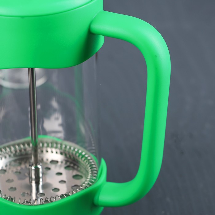 Френч-пресс 600 мл "Модерн", цвет зеленый