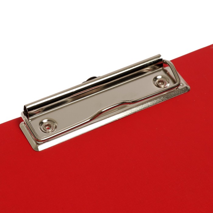 Планшет с зажимом А5, 250 х 175 х 3 мм, покрыт высококачественным бумвинилом, цвет красный (клипборд)